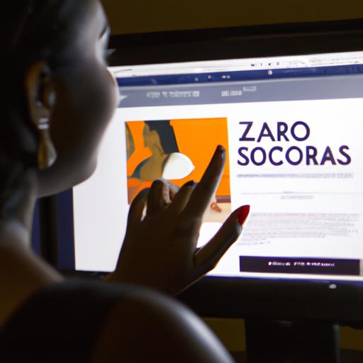 Foto de un usuario navegando el sitio web del Portal Zacarias Raissa Sotero Video en una pantalla de computadora